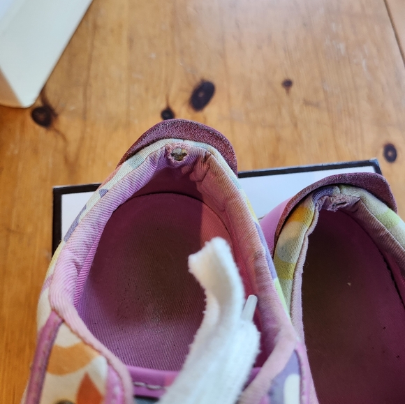 Coach Barrett lace canvas sneaker. Multi pink, size 7.5 - Picture 4 of 13